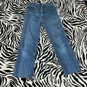 Vintage Pierre Cardin rare 80s high rise mom blue straight leg jeans size 8